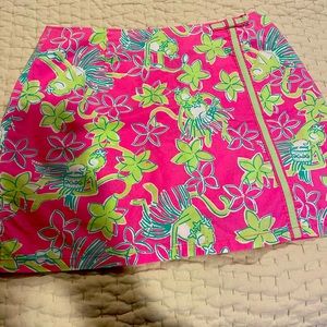 Lilly Pulitzer sz 4 mini skirt! Fun monkey print!